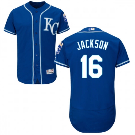 Men's Majestic Kansas City Royals #16 Bo Jackson Royal Blue Alternate Flex Base Authentic Collection MLB Jersey