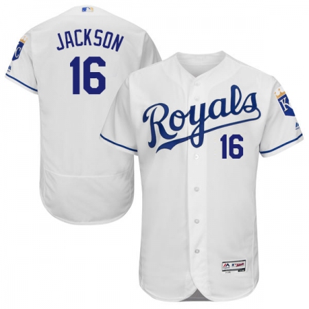 Men's Majestic Kansas City Royals #16 Bo Jackson White Flexbase Authentic Collection MLB Jersey