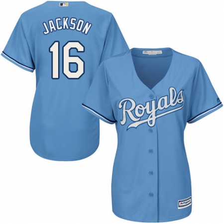 Women's Majestic Kansas City Royals #16 Bo Jackson Replica Light Blue Alternate 1 Cool Base MLB Jersey