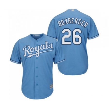 Youth Kansas City Royals #26 Brad Boxberger Replica Light Blue Alternate 1 Cool Base Baseball Jersey