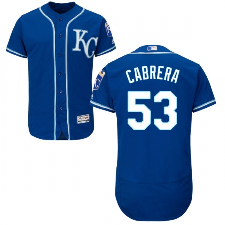 Men's Majestic Kansas City Royals #53 Melky Cabrera Blue Flexbase Authentic Collection MLB Jersey