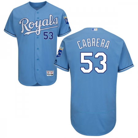 Men's Majestic Kansas City Royals #53 Melky Cabrera Light Blue Flexbase Authentic Collection MLB Jersey