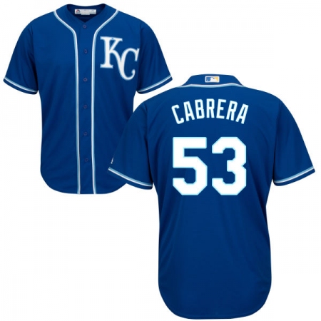 Men's Majestic Kansas City Royals #53 Melky Cabrera Replica Blue Alternate 2 Cool Base MLB Jersey