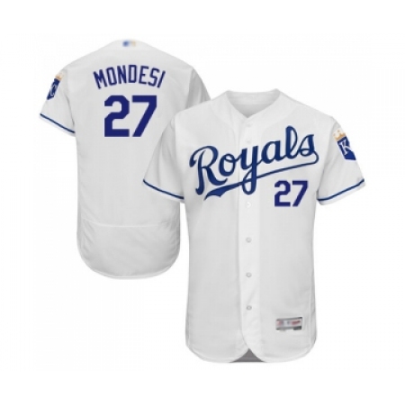 Men's Kansas City Royals #27 Raul Mondesi White Flexbase Authentic Collection Baseball Jersey