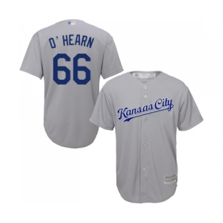 Youth Kansas City Royals #66 Ryan O Hearn Replica Grey Road Cool Base Baseball Jersey